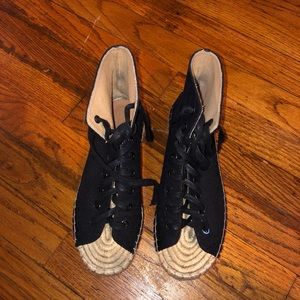 Open Toe Lace Up Espadrille Sandal